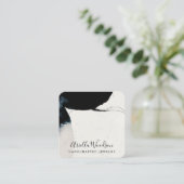 Abstracte Shapes Jewelry Designer Chic Square Busi Vierkante Visitekaartje (Staand voorkant)