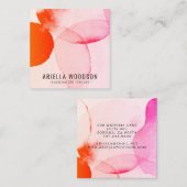 Abstracte Shapes Jewelry Designer Chic Vierkante Visitekaartje (Voorkant / Achterkant)