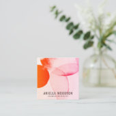 Abstracte Shapes Jewelry Designer Chic Vierkante Visitekaartje (Staand voorkant)