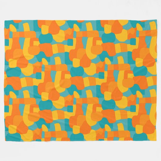 Abstracte Shapes Mosaic 310722 Fleece Deken (Voorkant (Horizontaal))