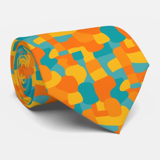 Abstracte Shapes Mosaic 310722 Stropdas (Opgerold)