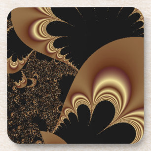 Abstracte Shimmering Gold Parachutes Onderzetter