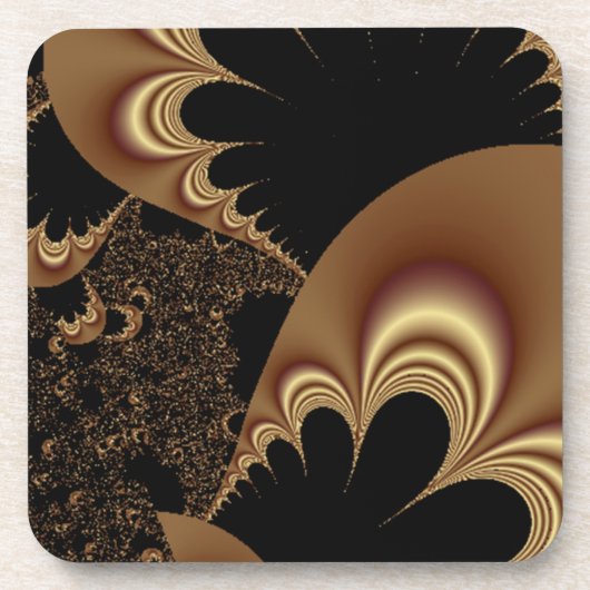 Abstracte Shimmering Gold Parachutes Onderzetter (Voorkant)
