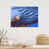 Abstracte Shore Art Poster (Keuken)