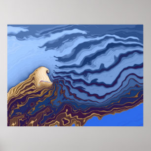 Abstracte Shore Art Poster