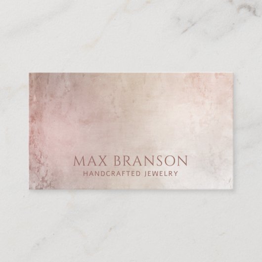 Abstracte Sieradenontwerper Dusty Pink Brush Paint Visitekaartje (Voorkant)