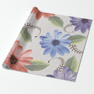 abstracte sierbloemolie, verfwand cadeaupapier