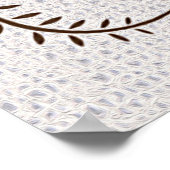 abstracte sierbloemolie, verfwand poster (Hoek)