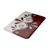 Abstracte siervorm in de Bourgogne en zilver Badmat (Gekanteld)