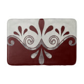 Abstracte siervorm in de Bourgogne en zilver Badmat (Voorkant)