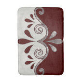 Abstracte siervorm in de Bourgogne en zilver Badmat (Voorkant Verticaal)