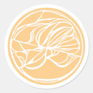 Abstracte Sigil-Sticker Ronde Sticker