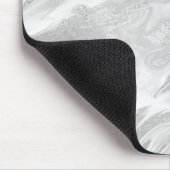 Abstracte Silver Gray Carrara White Marble Muismat (Hoek)