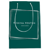 Abstracte Silver Lijsten Moderne Professional Medium Cadeauzakje (Voorkant)