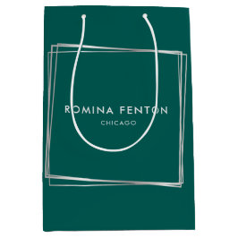 Abstracte Silver Lijsten Moderne Professional Medium Cadeauzakje