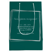Abstracte Silver Lijsten Moderne Professional Medium Cadeauzakje (Achterkant)