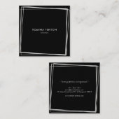 Abstracte Silver Lijsten Moderne Professional Vierkante Visitekaartje (Voorkant / Achterkant)