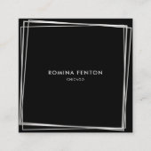 Abstracte Silver Lijsten Moderne Professional Vierkante Visitekaartje (Voorkant)