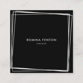 Abstracte Silver Lijsten Moderne Professional Vierkante Visitekaartje