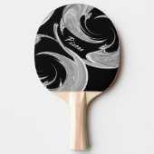 Abstracte Silver Pisces Zodiac Tafeltennisbatje (Voorkant)