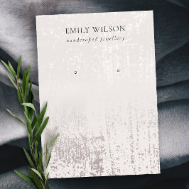 Abstracte Silver Rain Texd Earring Display Visitekaartje