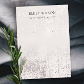 Abstracte Silver Rain Texd Earring Display Visitekaartje