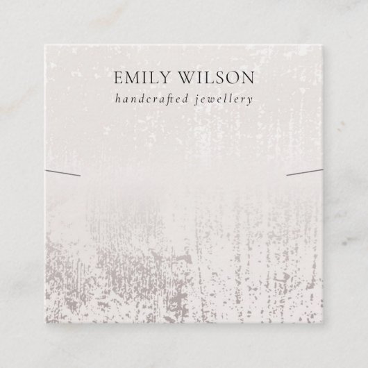 Abstracte Silver Rainfall Ketting Band Sjabloon Vierkante Visitekaartje (Voorkant)