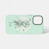 Abstracte Simple Line Art-illustratie van vrouw iPhone Hoesje (Achterkant horizontaal)