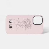 Abstracte Simple Line Art-illustratie van vrouw iPhone Hoesje (Achterkant horizontaal)