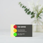Abstracte Simple Traffic Lights Signal Taxi Servic Visitekaartje (Staand voorkant)