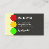 Abstracte Simple Traffic Lights Signal Taxi Servic Visitekaartje (Voorkant)