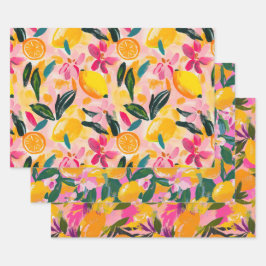 ABSTRACTE SINAASAPPEL EN BLOEMEN DECORATIEVE PAPER