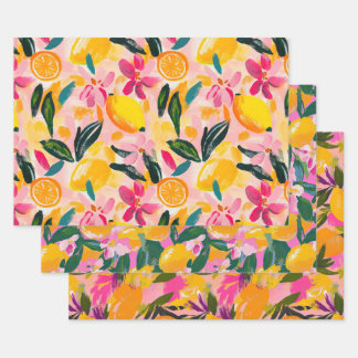 ABSTRACTE SINAASAPPEL EN BLOEMEN DECORATIEVE PAPER