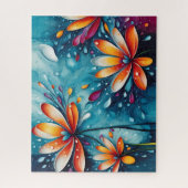 Abstracte Sinaasbloemen Aquarel Legpuzzel (Verticaal)