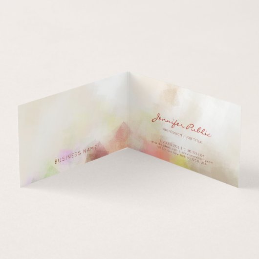 Abstracte Sjabloon Modern Handgeschreven Script Visitekaartje (Binnen)