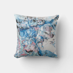 Abstracte Sjabloon Modern Roze Blauw Paars Wit Kussen