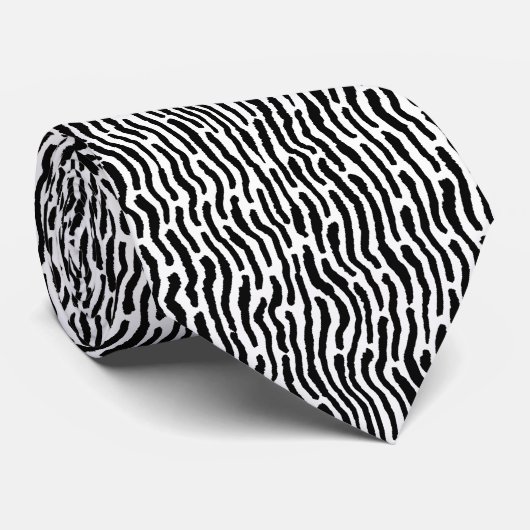 Abstracte sjiitische stijlstrips - zwart op wit stropdas (Opgerold)