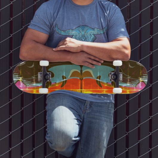 Abstracte skateboardgraffiti persoonlijk skateboard (Buiten 3)