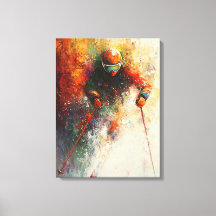 Abstracte Skikunst - Wintersportactie