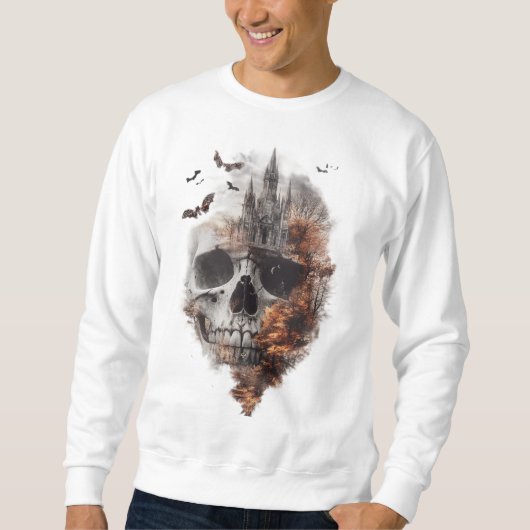 Abstracte Skull Art Sweatshirt (Voorkant)