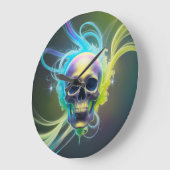 Abstracte Skull Vibes Design van Li Tech Grote Klok (Hoek)