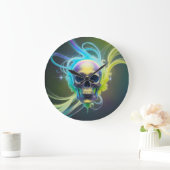 Abstracte Skull Vibes Design van Li Tech Grote Klok (Huis)