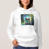 Abstracte Skull Vibes Hoody Design van Li Tech (Voorkant)