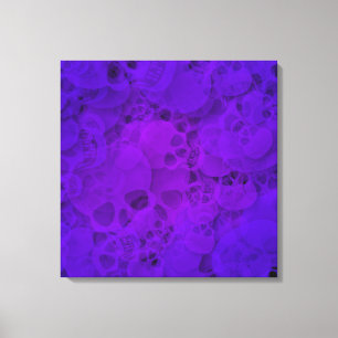 Abstracte Skulls Premium - omgepakt canvas Afdruk