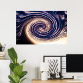 Abstracte Sky Twirl Poster (Thuiskantoor)