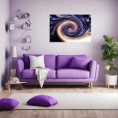 Abstracte Sky Twirl Poster