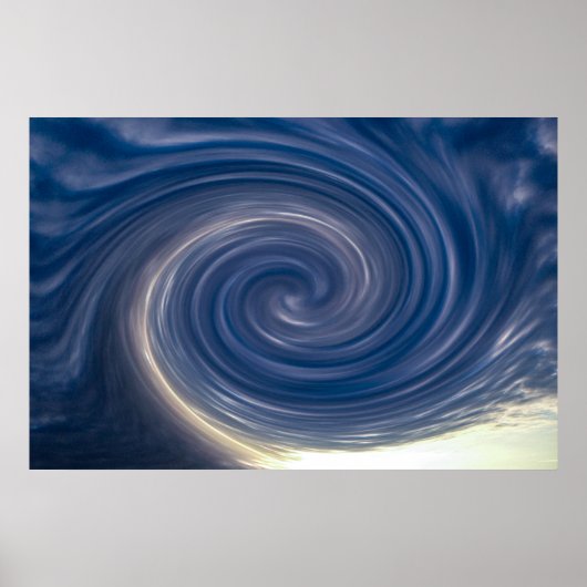 Abstracte Sky Twirl Poster (Voorkant)