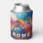 Abstracte skyline van Rome Blikjeskoeler (Blikje Voorkant)