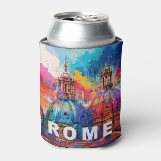 Abstracte skyline van Rome Blikjeskoeler (Blikje Voorkant)