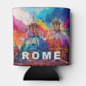 Abstracte skyline van Rome Blikjeskoeler (Achterkant)